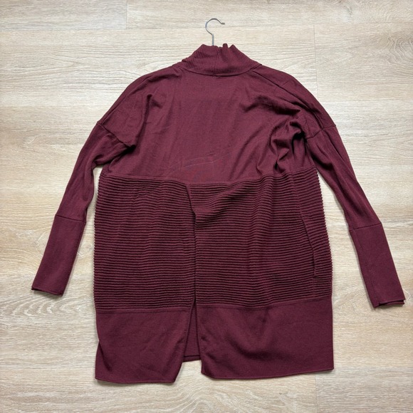 Lululemon Sit In Lotus Wrap II Ribbed Knit Open‎ Front Cardigan Women's Medium - Picture 4 of 4